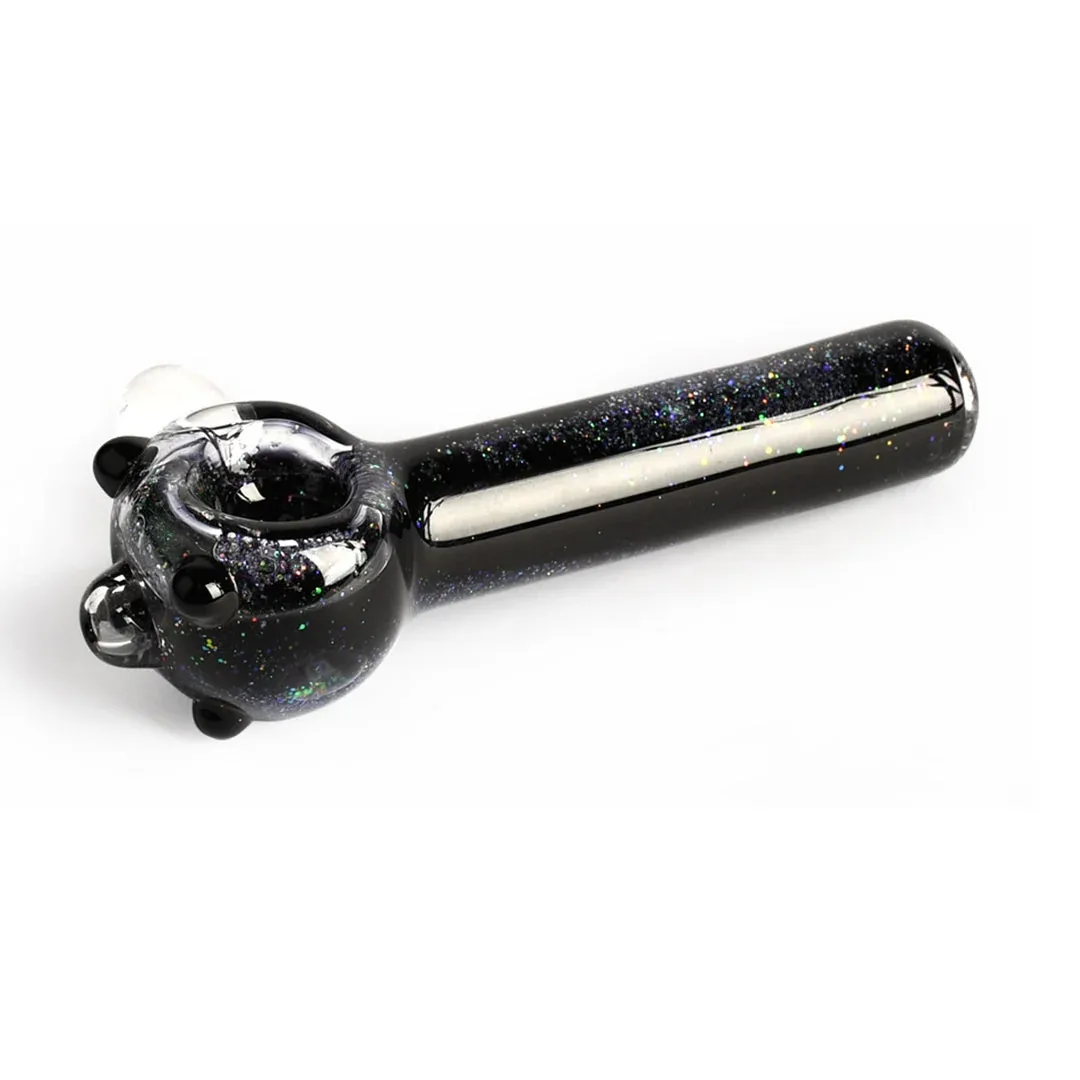 Red Eye Glass 4.5" Sparkle Liquid Glass Pipe