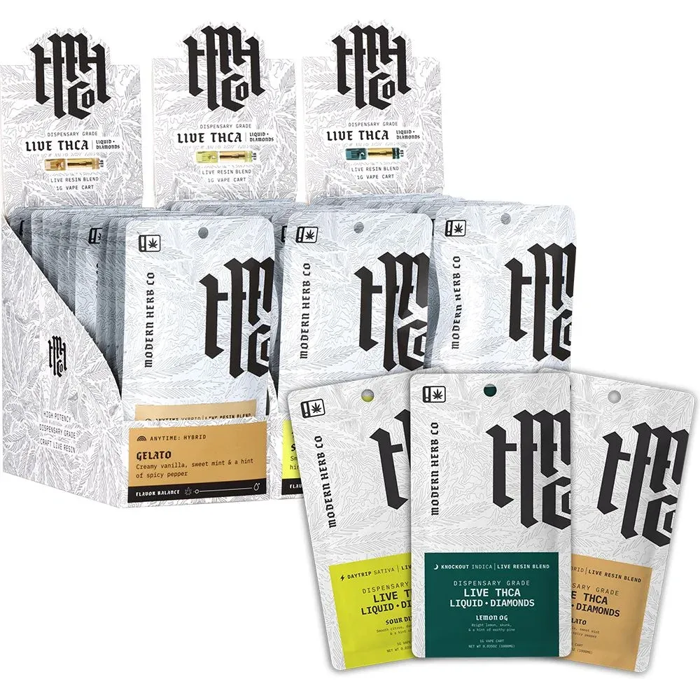 Modern Herb Co Liquid Diamonds THCA Cartridge - 1g 12ct
