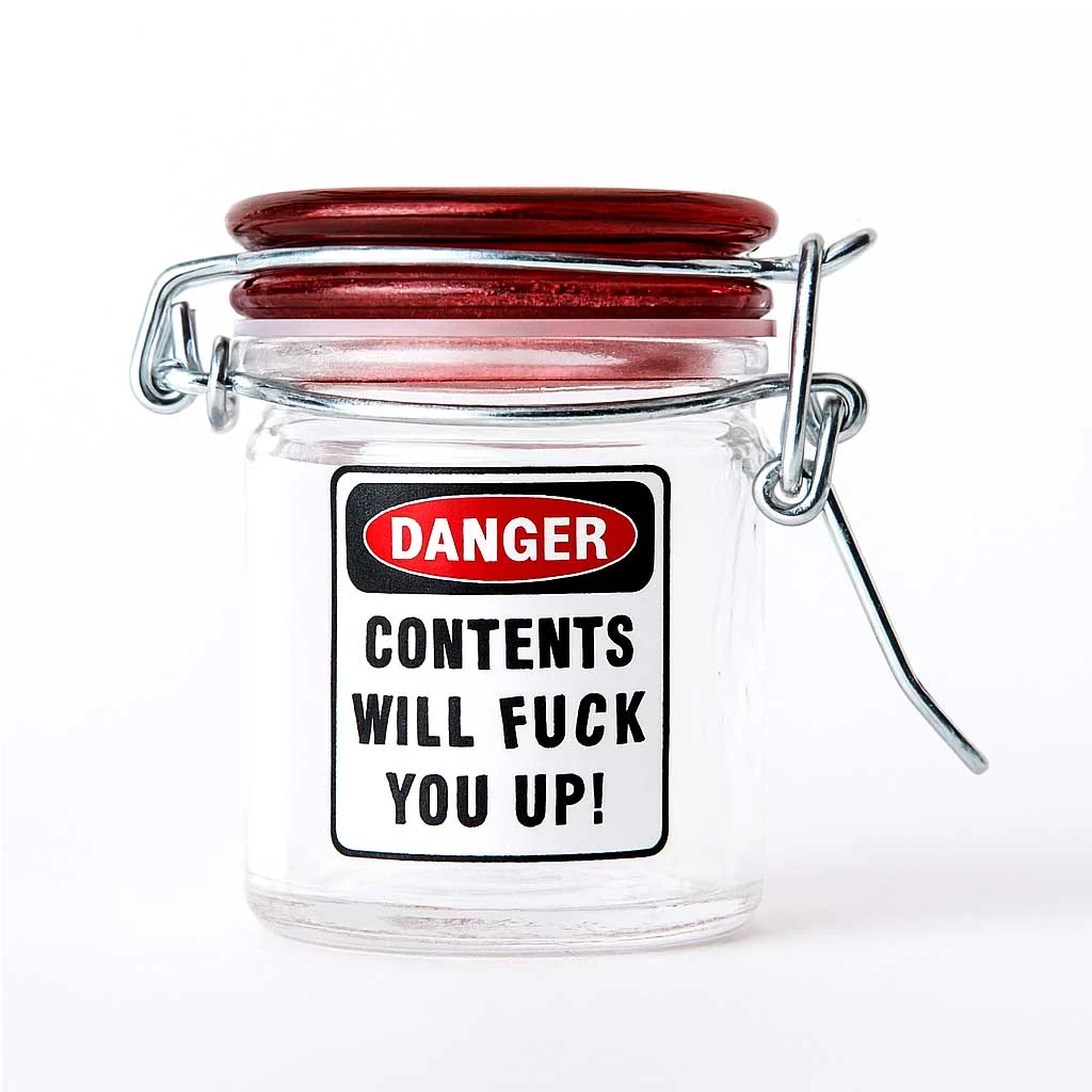 Airtight Glass Herb Jar - Contents Will Fuck You up! - Image 2