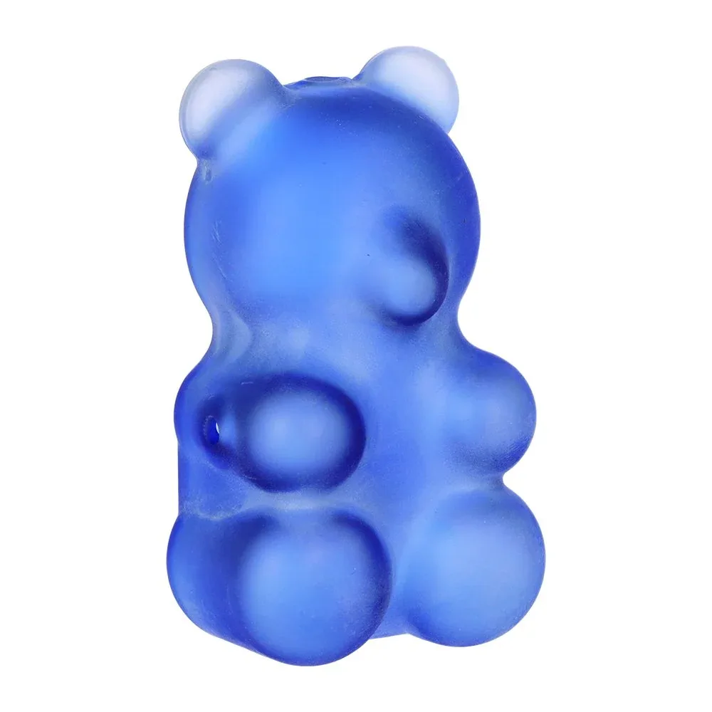 3CT BUNDLE - SeshGear Gummy Bear Glass Hand Pipe - 3.5" / Assorted Colors - Image 2