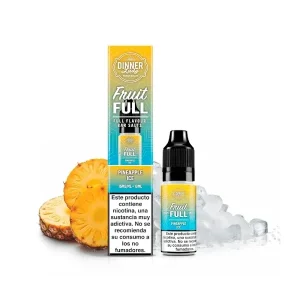 Dinner Lady Fruit Full Pineapple Ice 10ml Nic Salt Icy Tropical Pineapple
