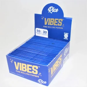 Vibes Rolling Papers Rice King Size Slim - 50pk Box