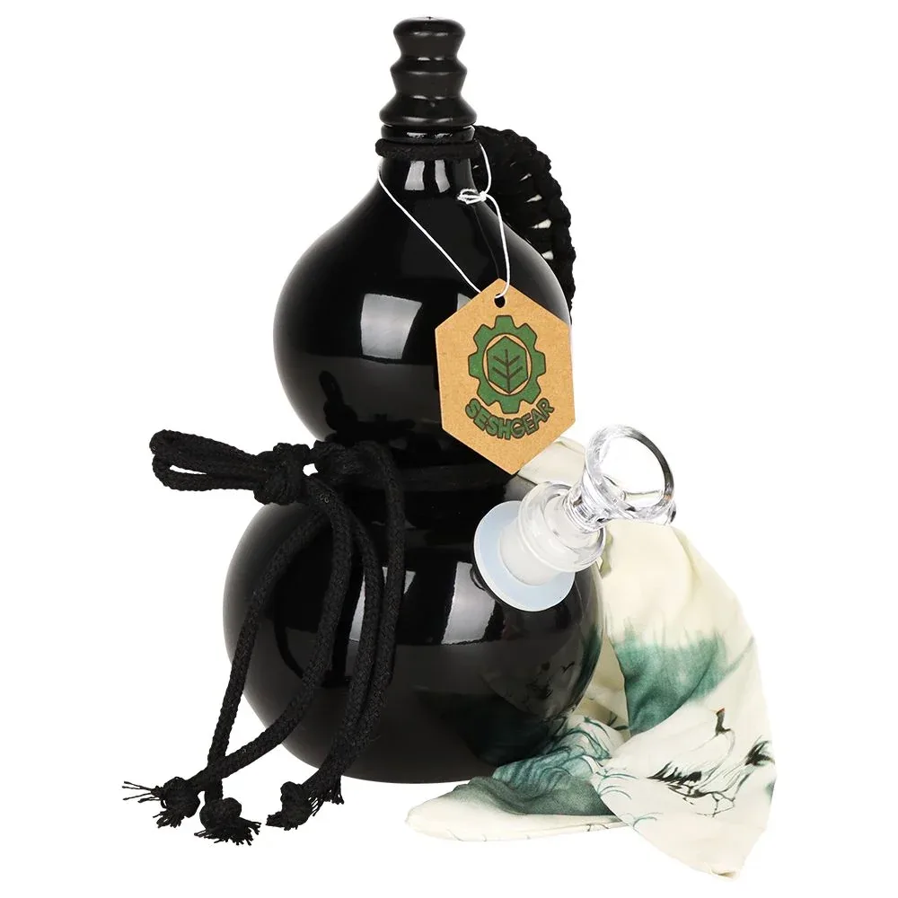 SeshGear Gourd Glass Water Pipe - 7.75" / 14mm F / Colors Vary - Image 2