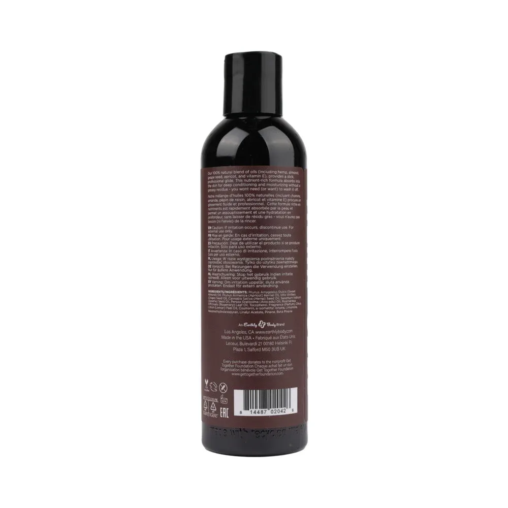 Earthly Body Hemp Seed Massage Oil Skinny Dip 8 oz. - Image 2