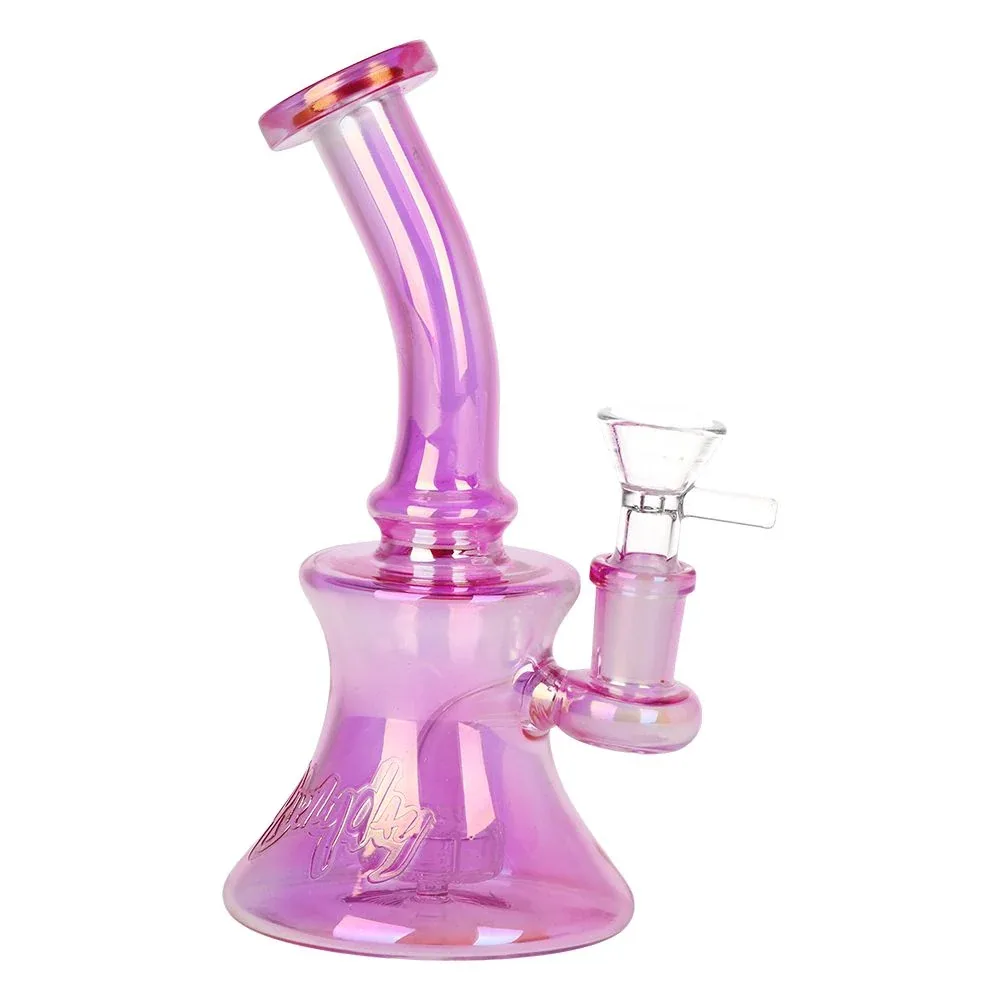 Dogg Lbs Everyday Electroplated Glass Water Pipe - 6.75" / 14mm F / Colors Vary - Image 2