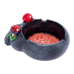 Black Skull Pink Brain & Mushroom Eyes Ashtray
