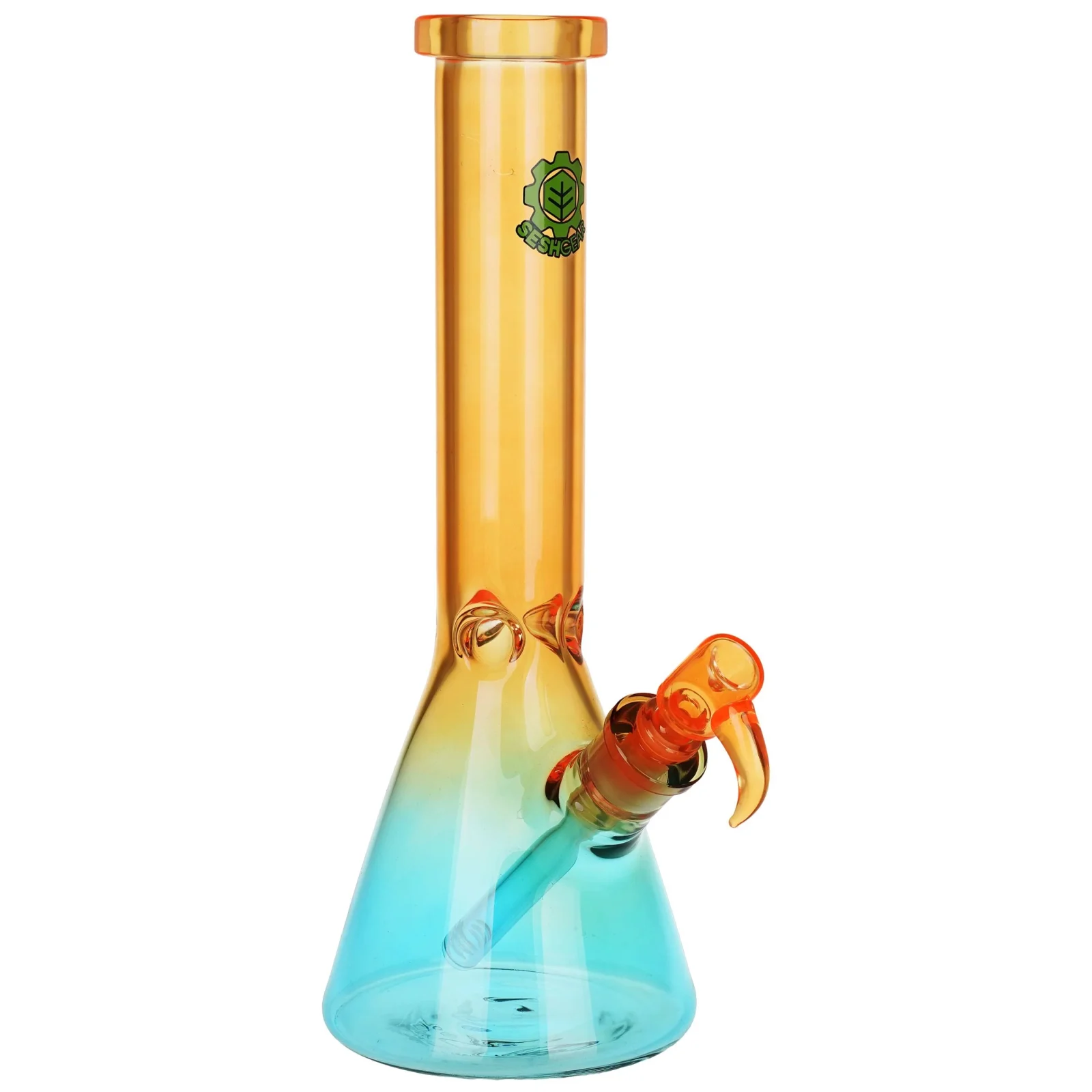 3CT BUNDLE - Seshgear Straight Up Beaker Glass Water Pipe - 13.75" / 14mm F / Assorted Colors - Image 2
