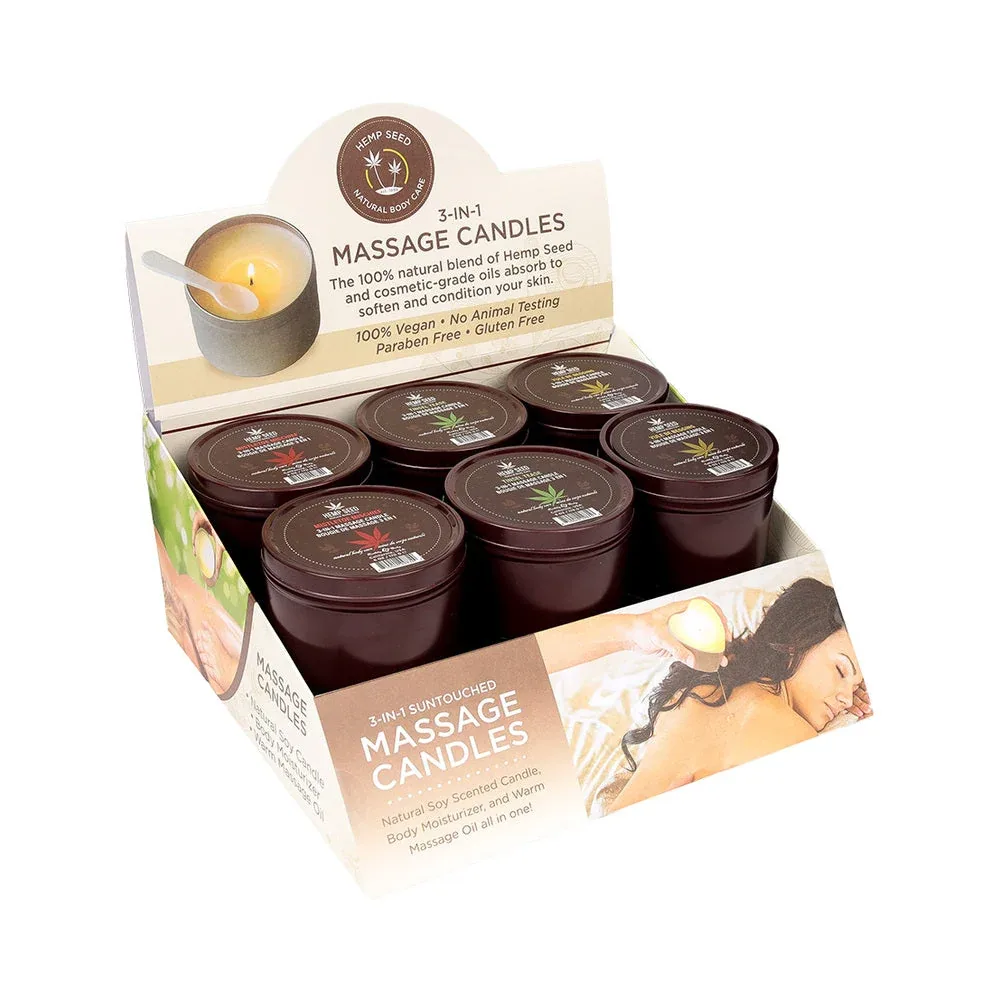 Earthly Body Hemp Seed Holiday Candle Pre Pack: Mistletoe Mischief, Tinsel Tease, Yule Be Begging
