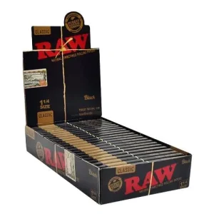 RAW Classic Black 1 1/4" Rolling Papers - 24pk Box