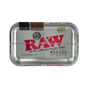 Raw Metal Rolling Tray Small