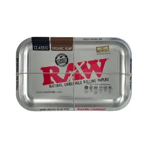 Raw Metal Rolling Tray Small