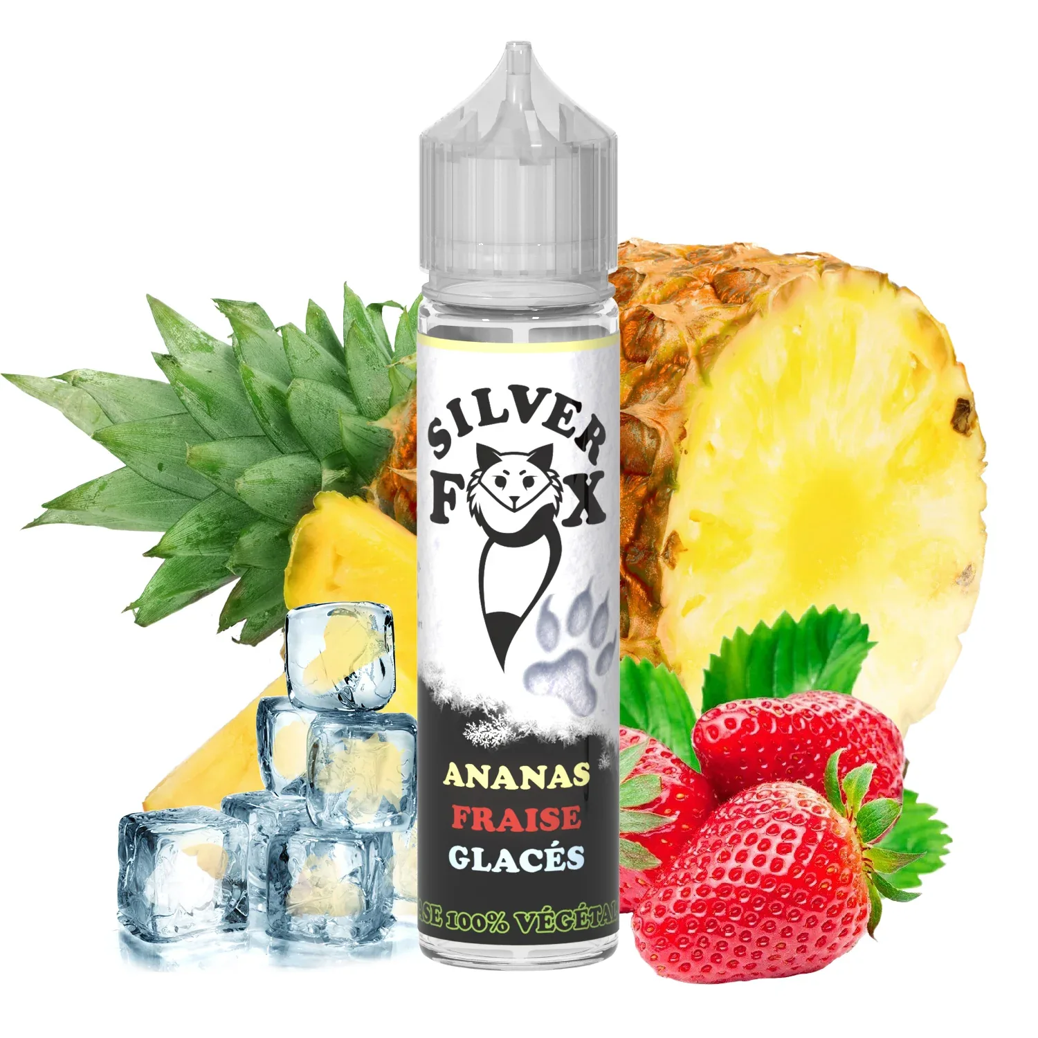 Pineapple Strawberry ice Silver Fox 50ml shake and vape e-liquid