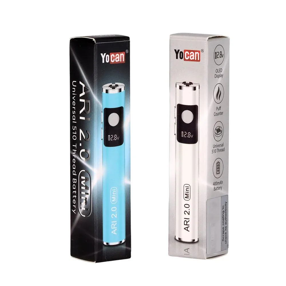 15CT DISPLAY - Yocan Ari 2.0 Mini 510 Battery - 400mAh / Assorted Colors - Image 2