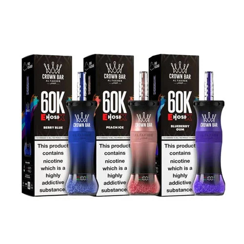 Crown Bar 60K E-Hose X Disposable Vape Device - 3PK