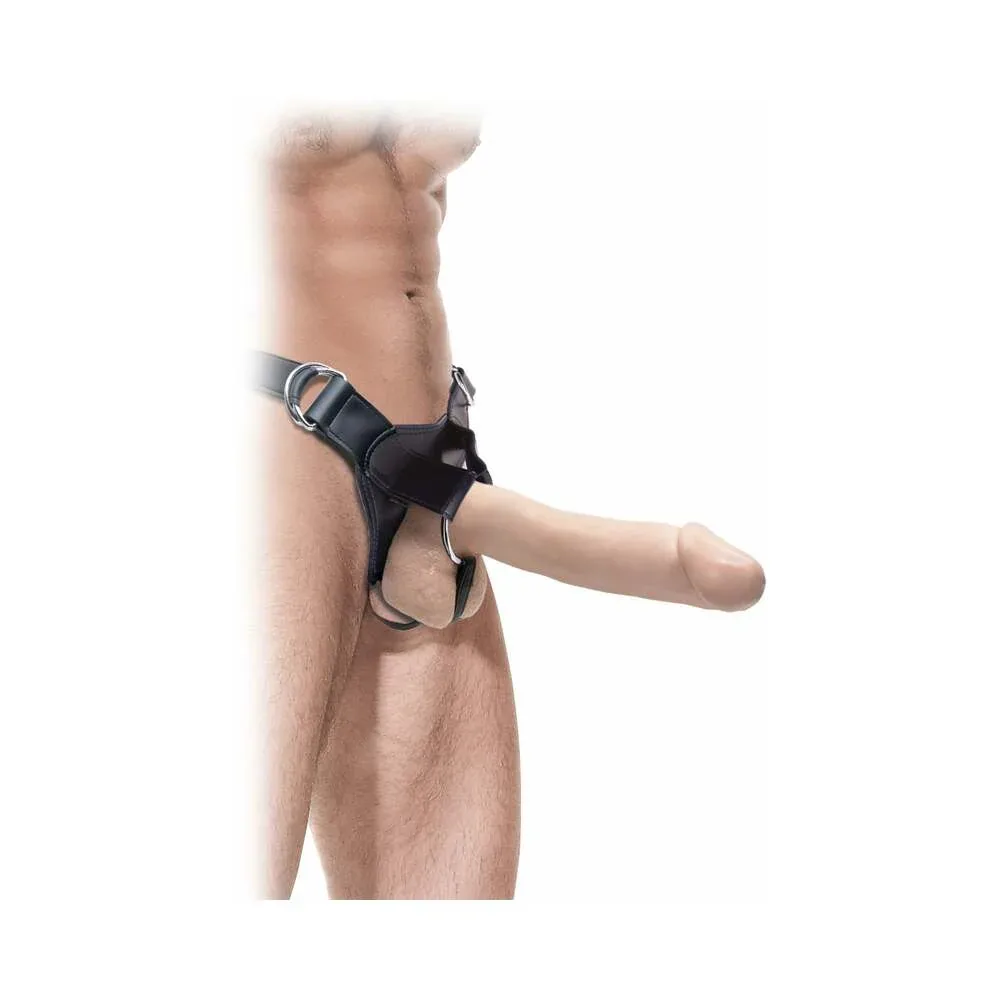 Fetish Fantasy Extreme Adjustable Hollow 12 in. Strap-On Beige/Black - Image 2