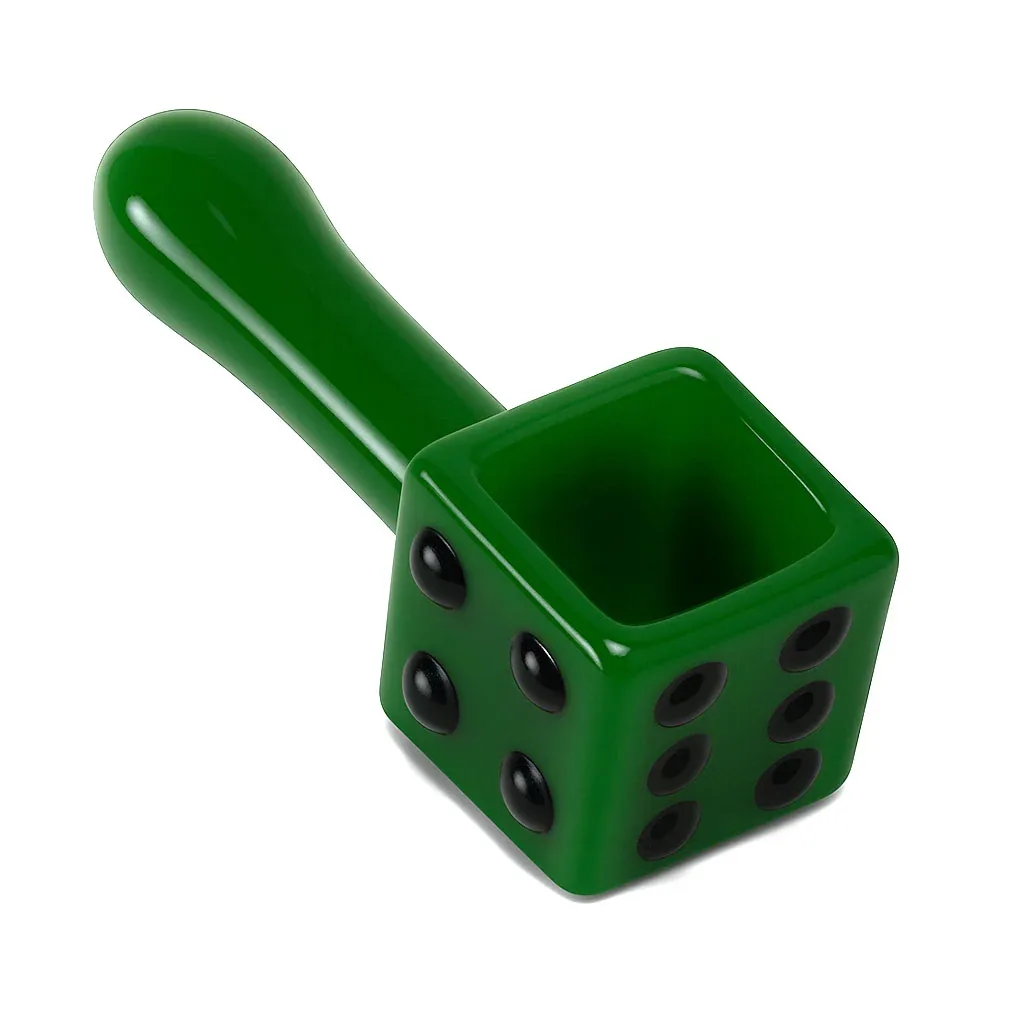 Dice Design Glass Hand Pipe
