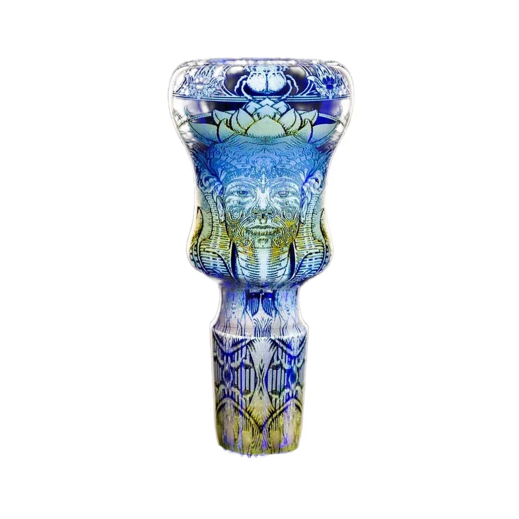 14MM BLUE “ARTIFACT” FLOWER SLIDE