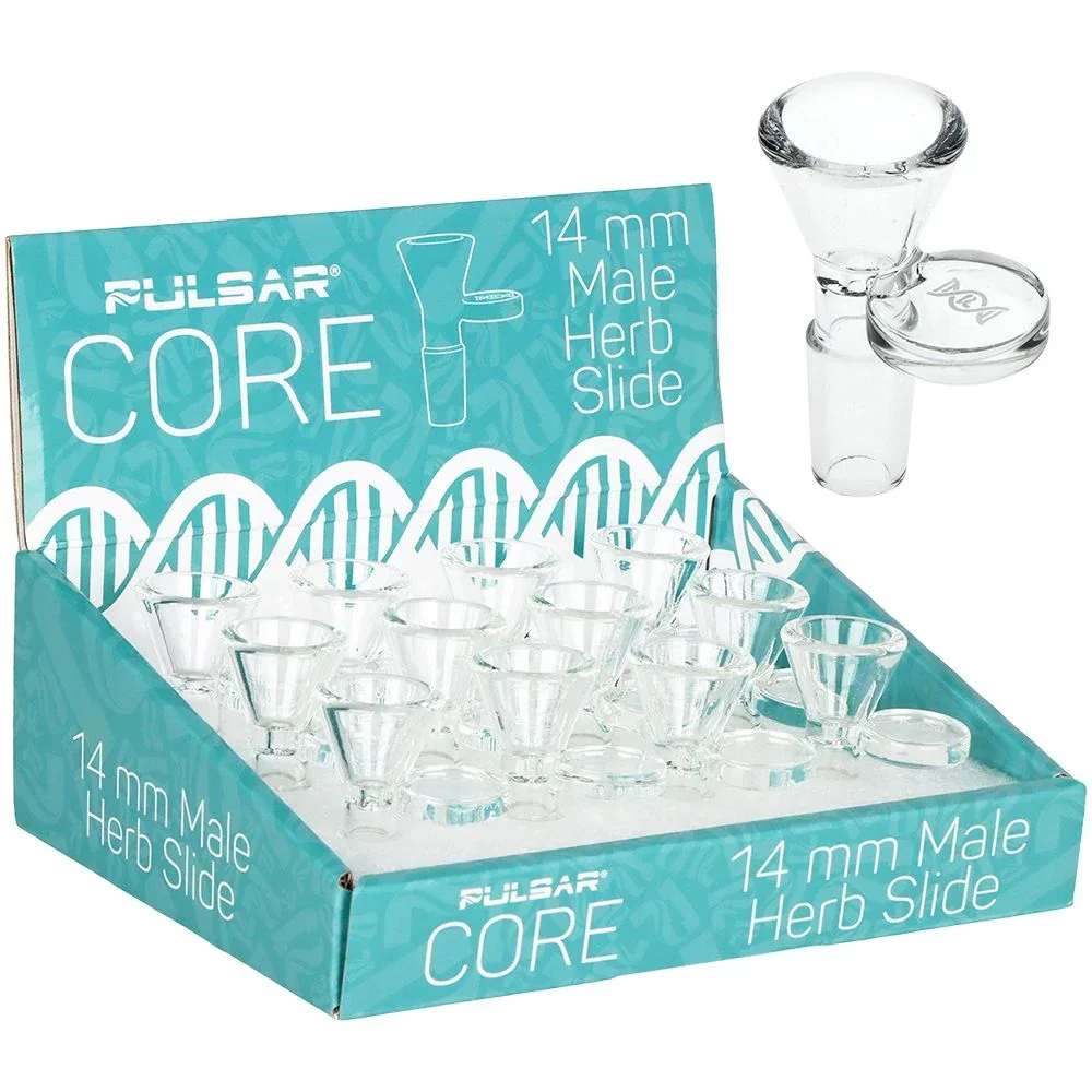 12CT DISPLAY - Pulsar CORE Glass Herb Slide - 14mm M