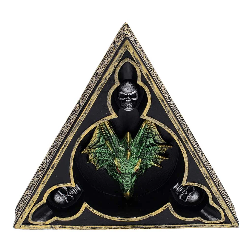 Green Tri-Head Dragon Ashtray
