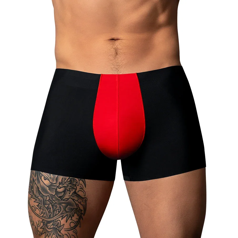 Male Power Hot Mesh Pouch Short Black/Red M - Image 2