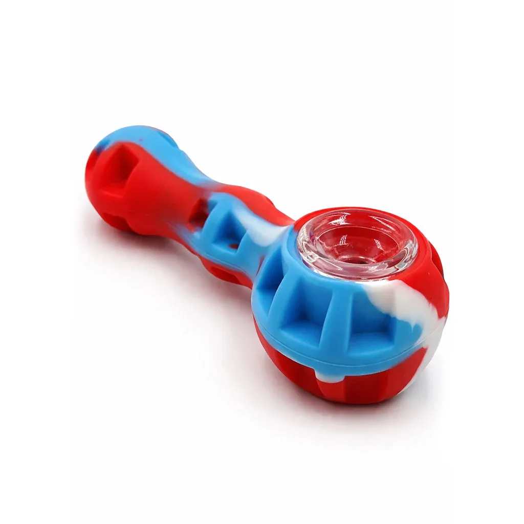 Silicone Spoon Pipe With Glass Bowl - Image 2