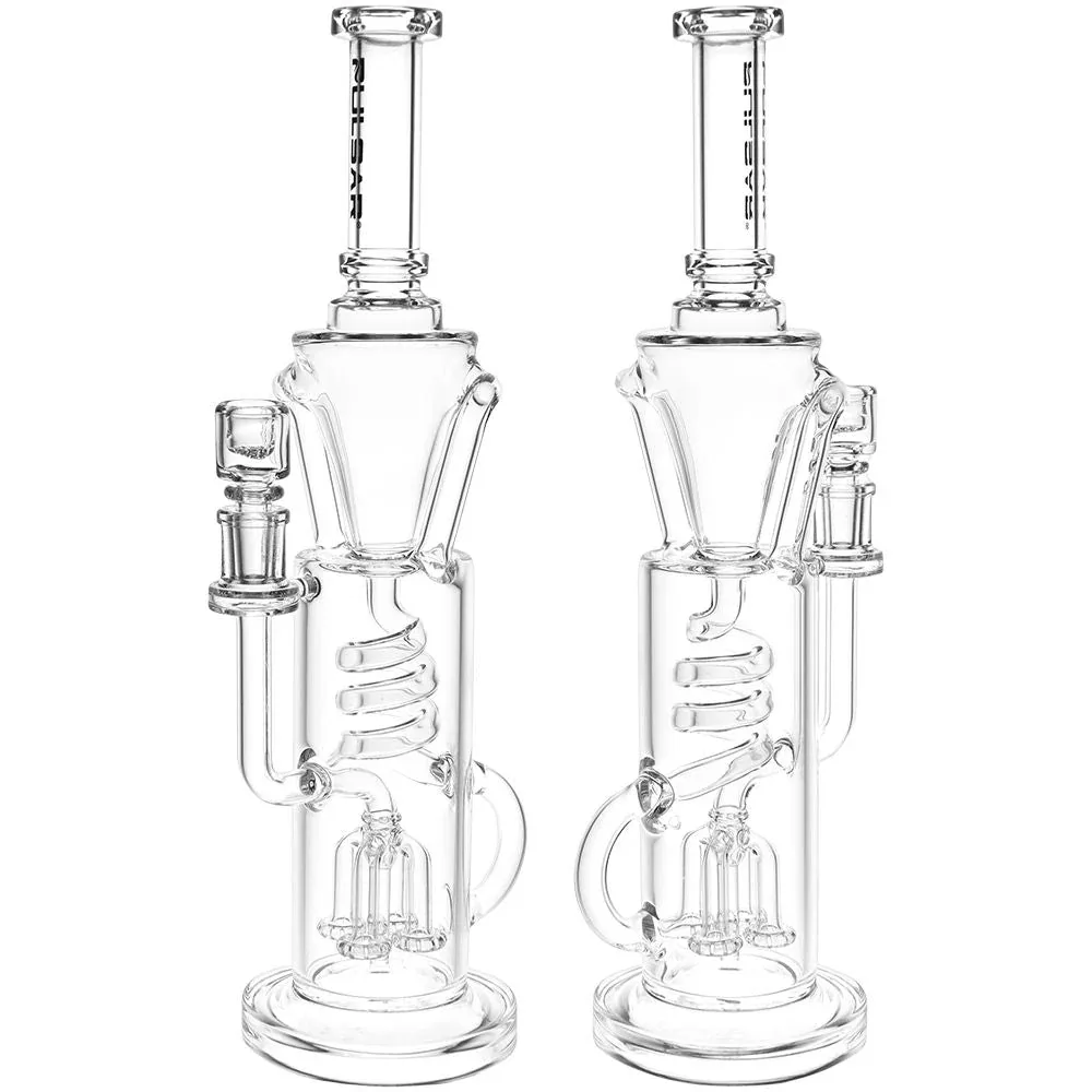 Pulsar Twister Glass Recycler Water Pipe | 14.5" | 14mm F - Image 2