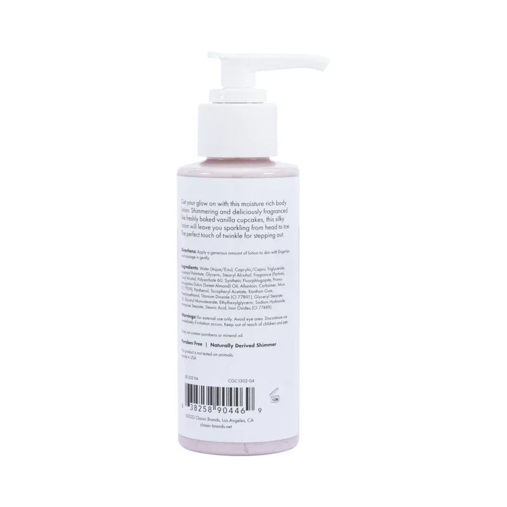 CG Glow Vanilla Cupcake Shimmer Lotion Pink 4 oz. - Image 2