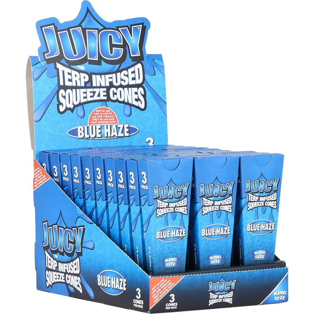 Juicy Terp Infused Squeeze Pre-Rolled Cones | Blue Haze | 30pk Display - Image 2