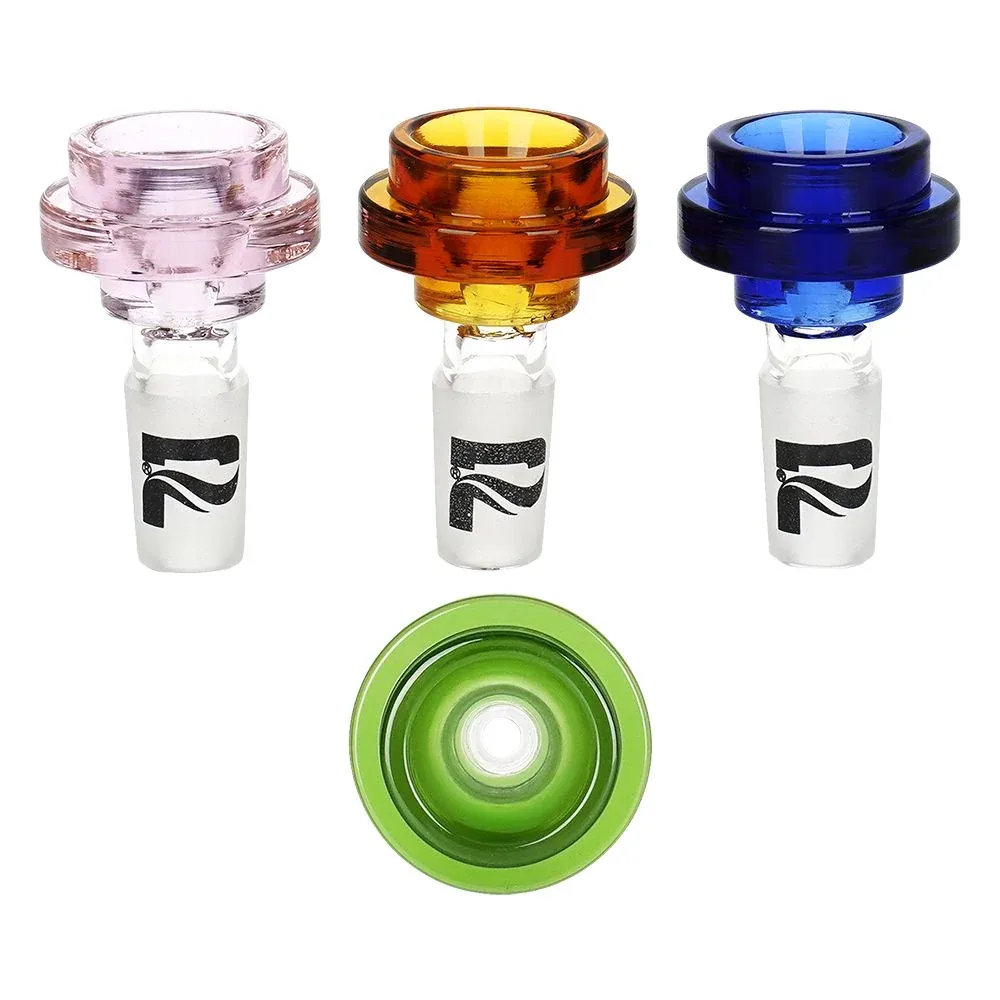 9CT DISPLAY - Pulsar Cool Ring Glass Herb Slide - 14mm M / Assorted Colors - Image 2