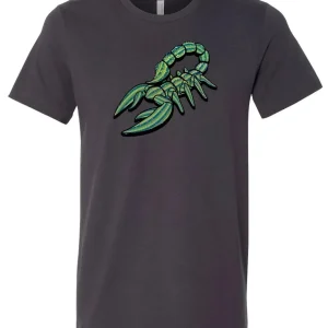 DARBY SIGNATURE DICHRO GREEN SCORPION BELLA CANVAS UNISEX COTTON CREW (DARKGREY)