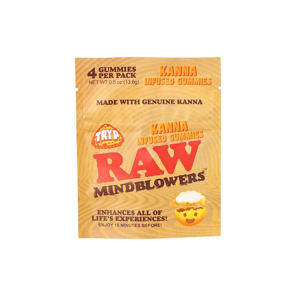 8PK DISPLAY RAW Mindblower Kanna Infused Gummies - 4pc - Image 2