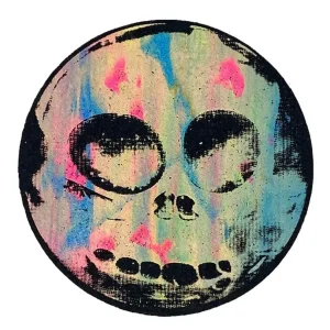 Bob Snodgrass 8" circle w/ tie dye print