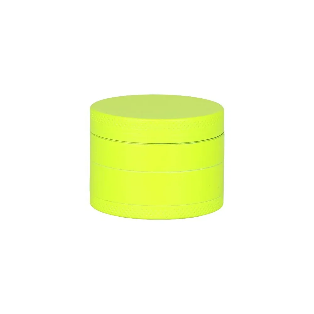 12CT DISPLAY - SeshGear Glow In The Dark Metal Grinder - 4pc / 1.75" / Assorted Colors - Image 2