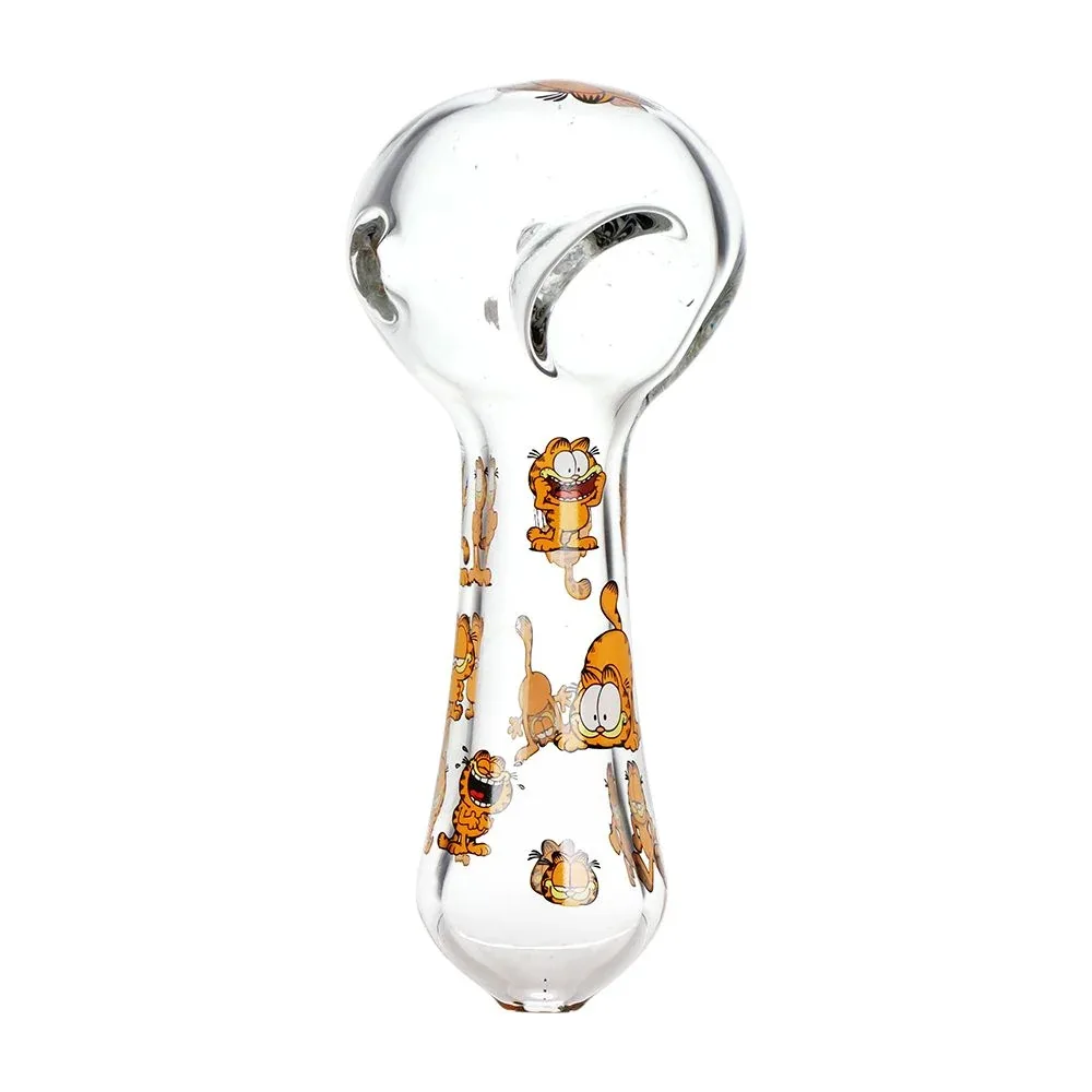 3CT BUNDLE - Stoned Garfield Glass Spoon Pipe - 4.5" - Image 2