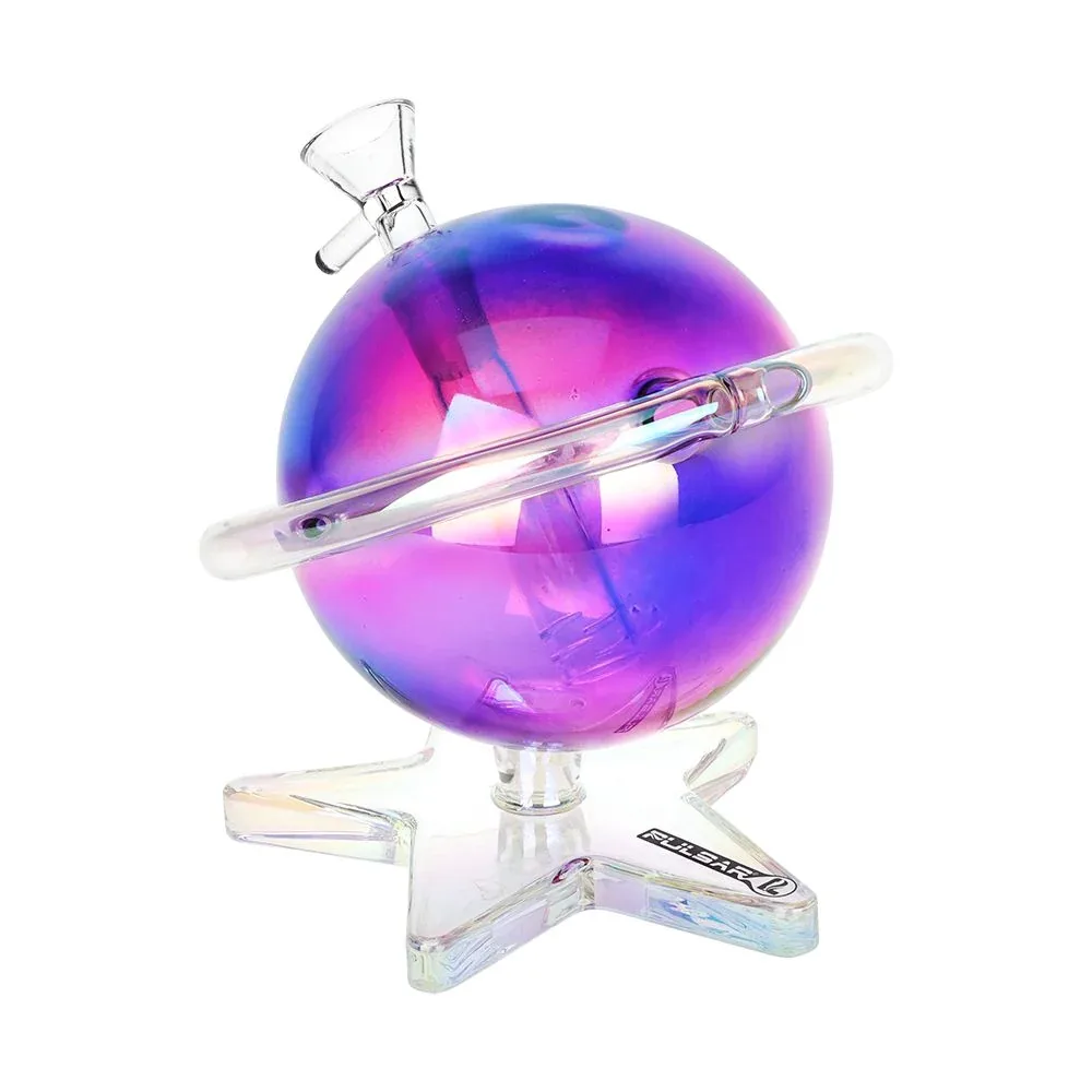 Pulsar Planetary Ring Electroplated Glass Water Pipe - 5.5" / 14mm F - Image 2