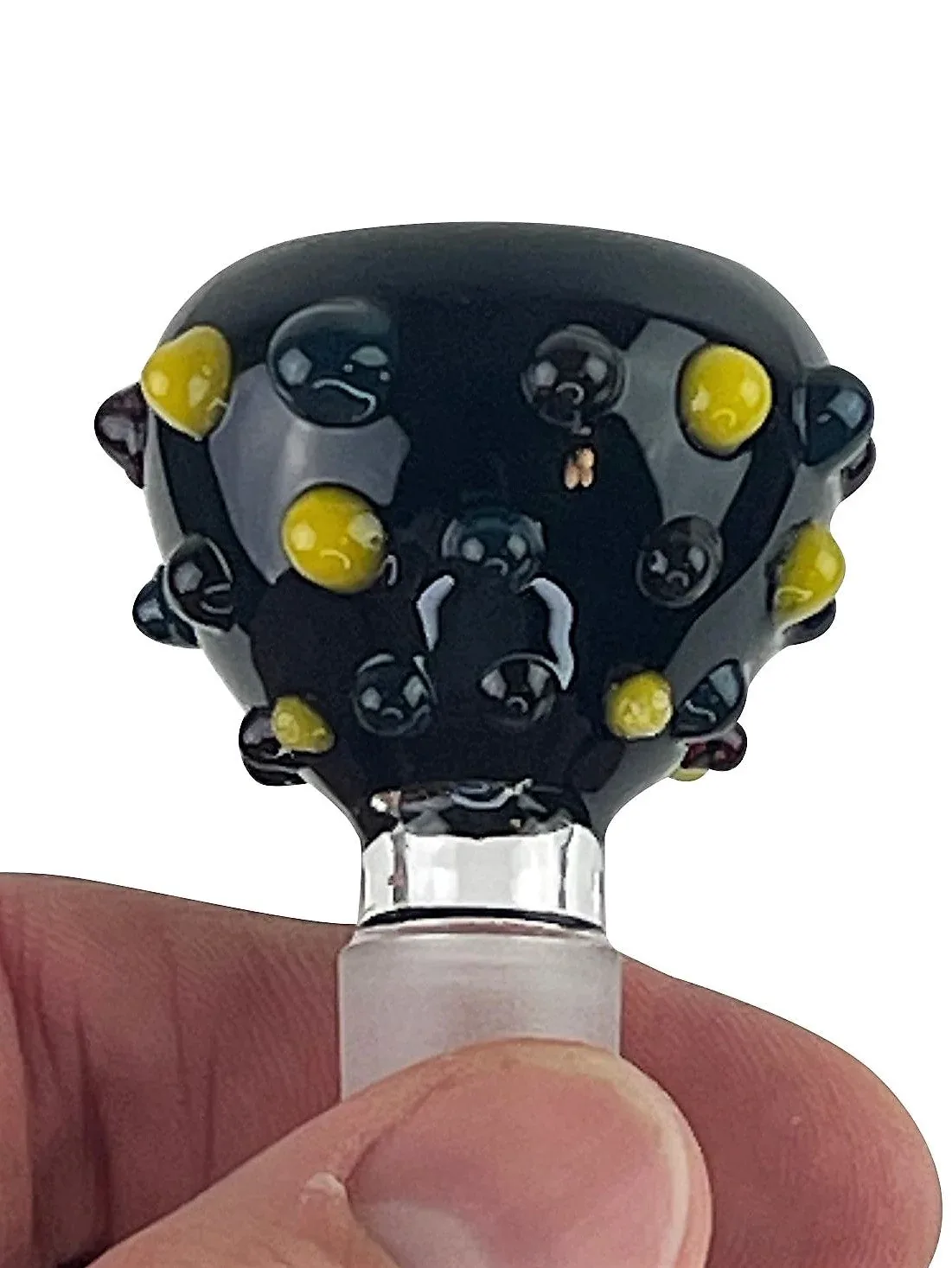 Black Balls Glass Bong Bowl - 14mm - Image 2