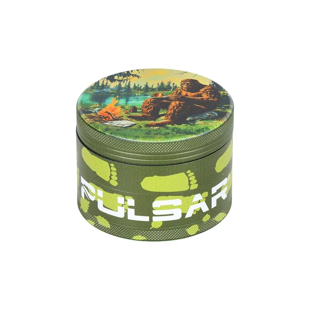 6CT DISPLAY - Pulsar Design Series Aluminum Grinder V2 - 4pc / 2.5" / Assorted Designs - Image 2