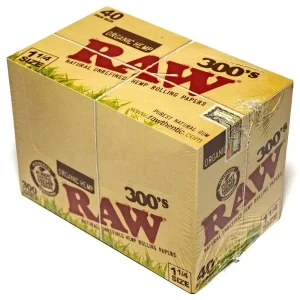 RAW 1 1/4 Classic 300's Rolling Papers - 40pk Box