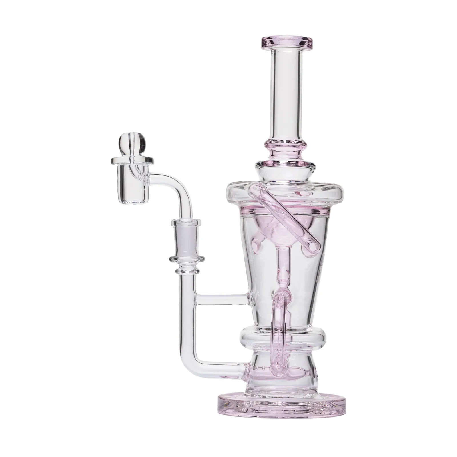 Human Grade 10.25" Straight Recycler Glass Water Pipe - Image 2