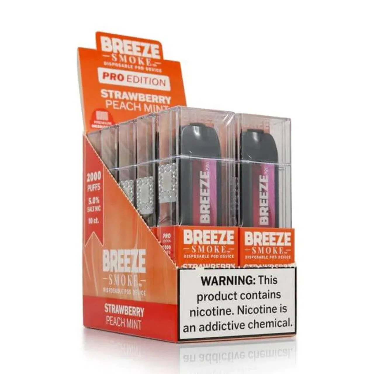 Breeze Pro 2000 Puff Nicotine Disposable - Full Box