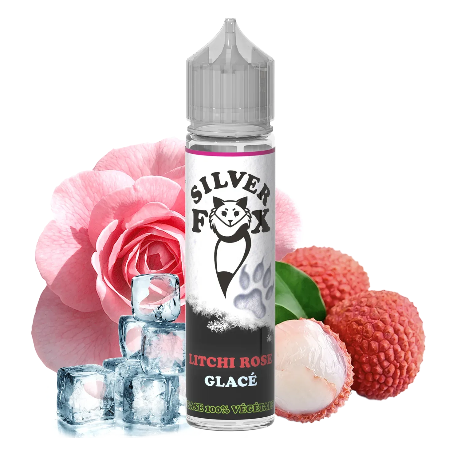 Litchi rose ice Silver Fox 50ml shake and vape e-liquid