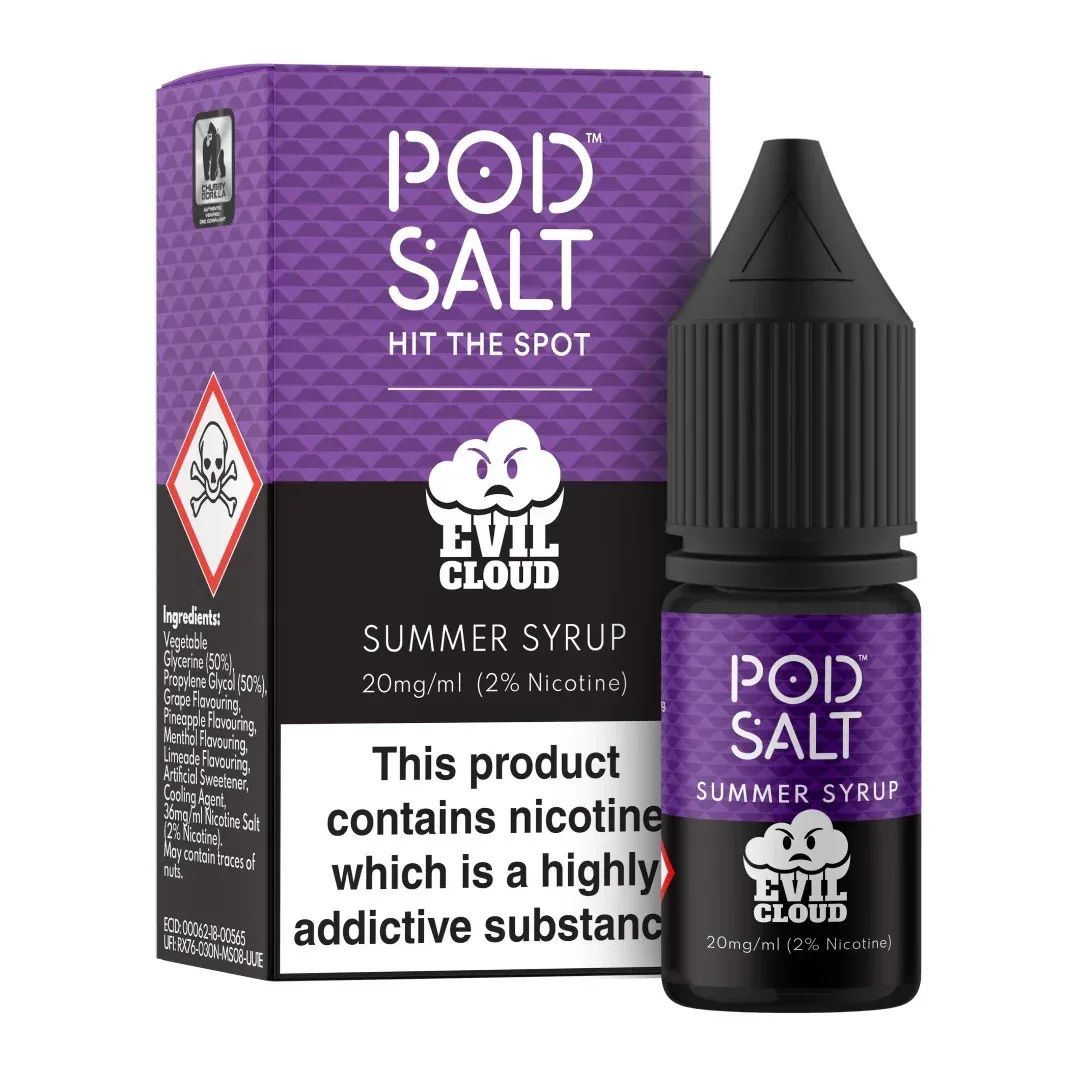 !!! Summer Syrup Pod Salt Fusion 10ml nicotine salt e-liquid !!!
