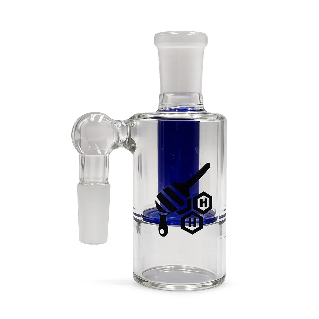 Honeybee Herb Core Cylinder Disc Perc Glass Ash Catcher - Image 2