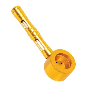 Flat Chamber Aluminum Glass Smoking Pipe