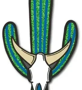 DARBY SAGUARO CACTUS WITH COW SKULL HAT PIN