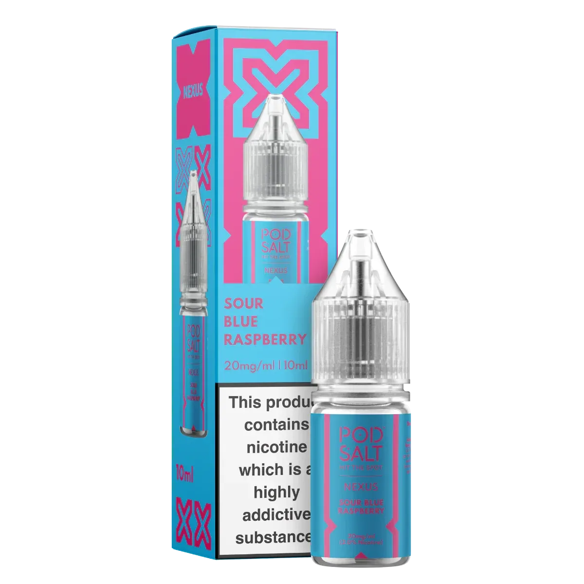 Sour Blue Raspberry Pod Salt Nexus 10ml nicotine salt e-liquid