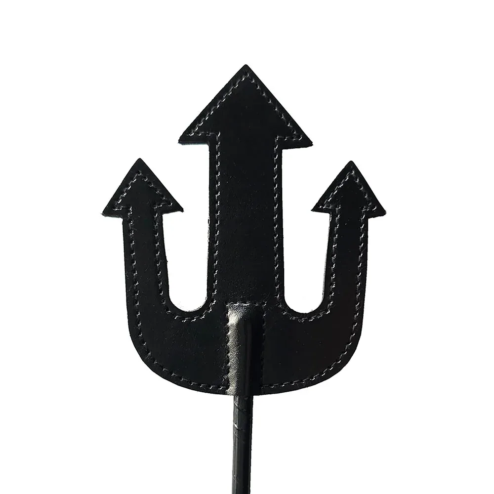 Rouge Leather Devil Riding Crop Black - Image 2