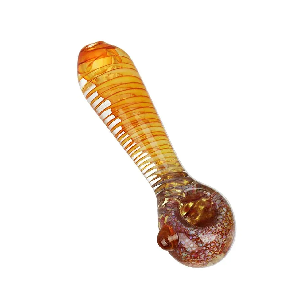 6CT BUNDLE - All Worked Up Glass Spoon Pipes - 4.5"- 5" / Assorted Colors and Styles - Image 2