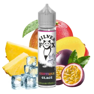 Passion fruit, mango, pineapple ice Silver Fox 50ml shake and vape e-liquid