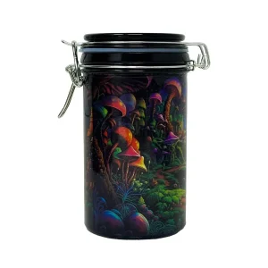 Trippy Mushroom Storage Jar